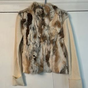 REAL rabbit fur and wool sweater